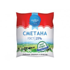 Сметана 25% плёнка 400г Кубарус