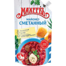 Майонез Сметанный 50,5% дой-пак 380г Махеевъ