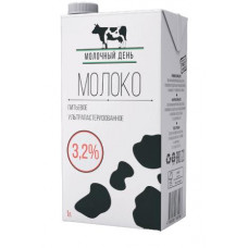 Молоко 3,2% 1л тетра-пак крышка Молочный день